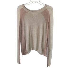 Aiko Mesh Top Beige Rose Small Metallic Mesh